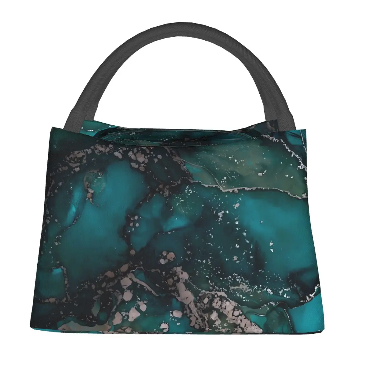 

Abstract Moss Print Lunch Bag Marble Print Portable Lunch Box Office Print Cooler Bag Leisure Waterproof Thermal Lunch Bags