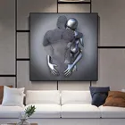 Креативная стальная проволока железная парная статуя HD печать картина Вход Спальня Гостиная домашнее украшение живопись искусство