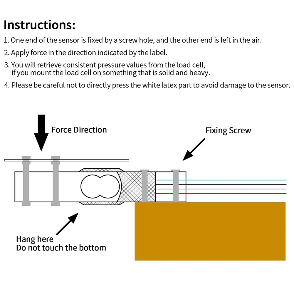Цифровой датчик веса ячейки нагрузки-4 комплекта ячеек нагрузки 1 кг HX711 AD модуль