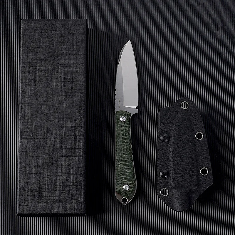 Охотничий нож 14C2 8N с льняной ручкой