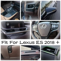 carbon fiber look interior accessories lift button air ac outlet vent gear shift glove box cover trim for lexus es 2018 2022