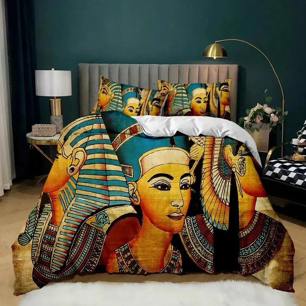 Комплект постельного белья с изображением фараона 3D