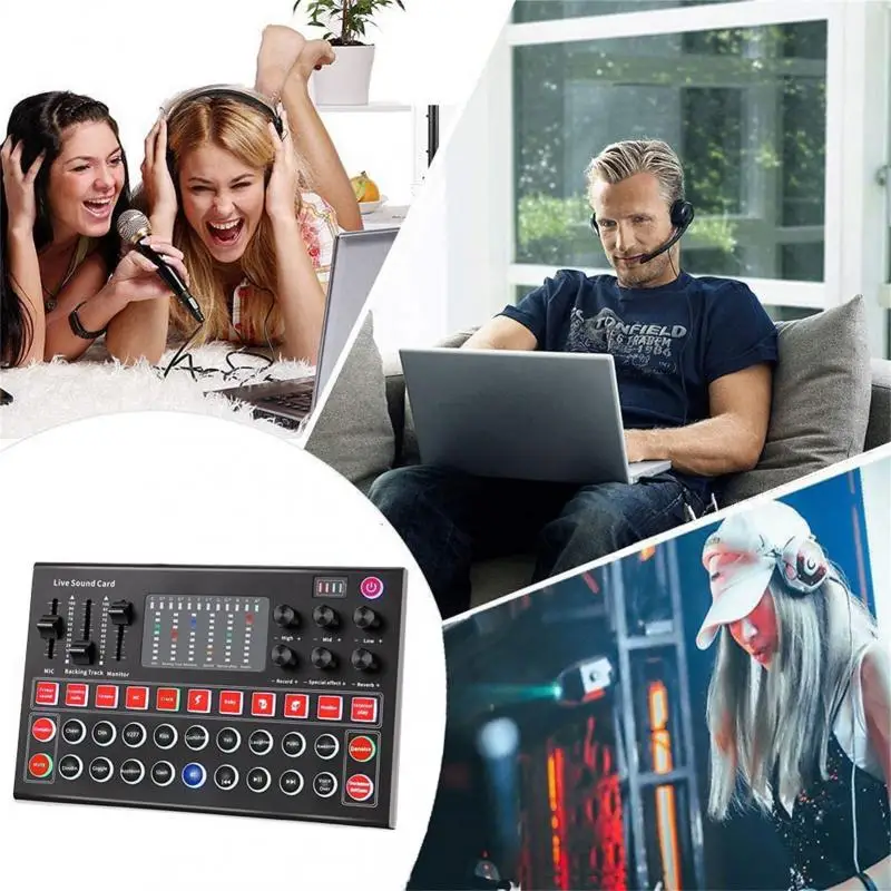 Лидер продаж звуковая карта M9 BM800 Pro конденсаторный микрофон микшер аудио DJ