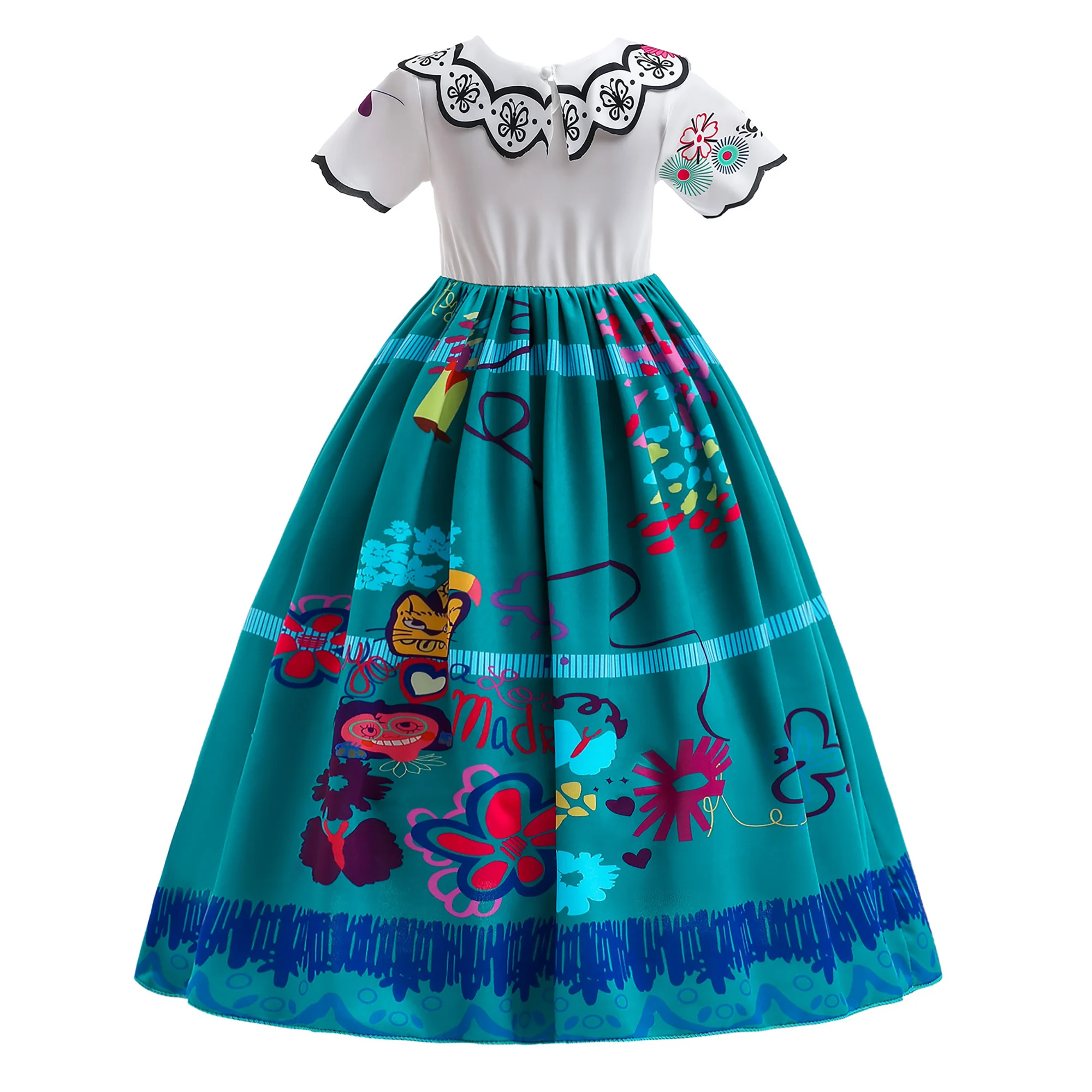 Цветочный белый женский костюм для карнавала женское платье принцессы на день