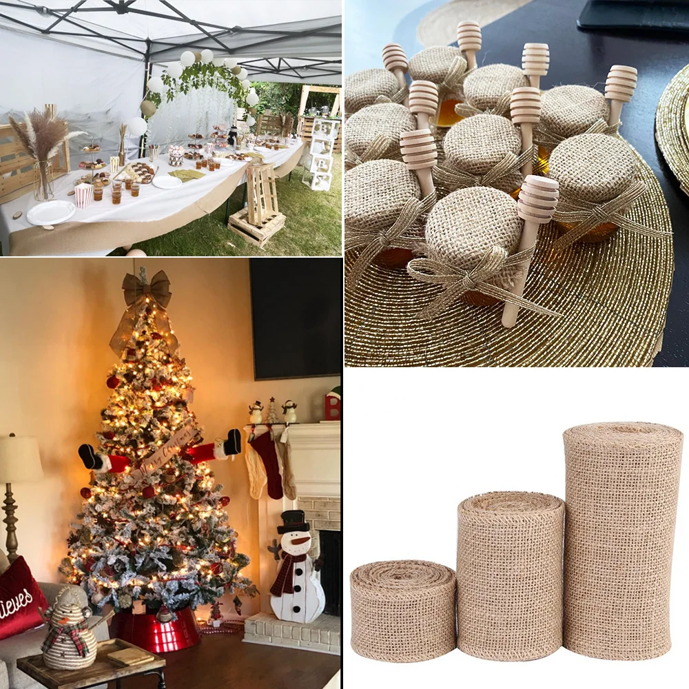 2-10 метров/рулон лента из натурального джута | Дом и сад