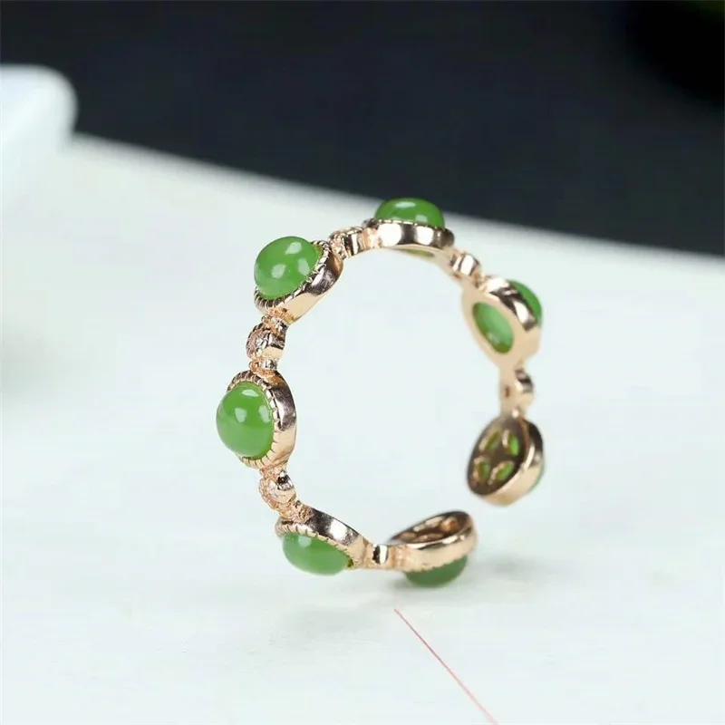 Горячая Распродажа натуральное кольцо ручной работы инкрустированное серебром