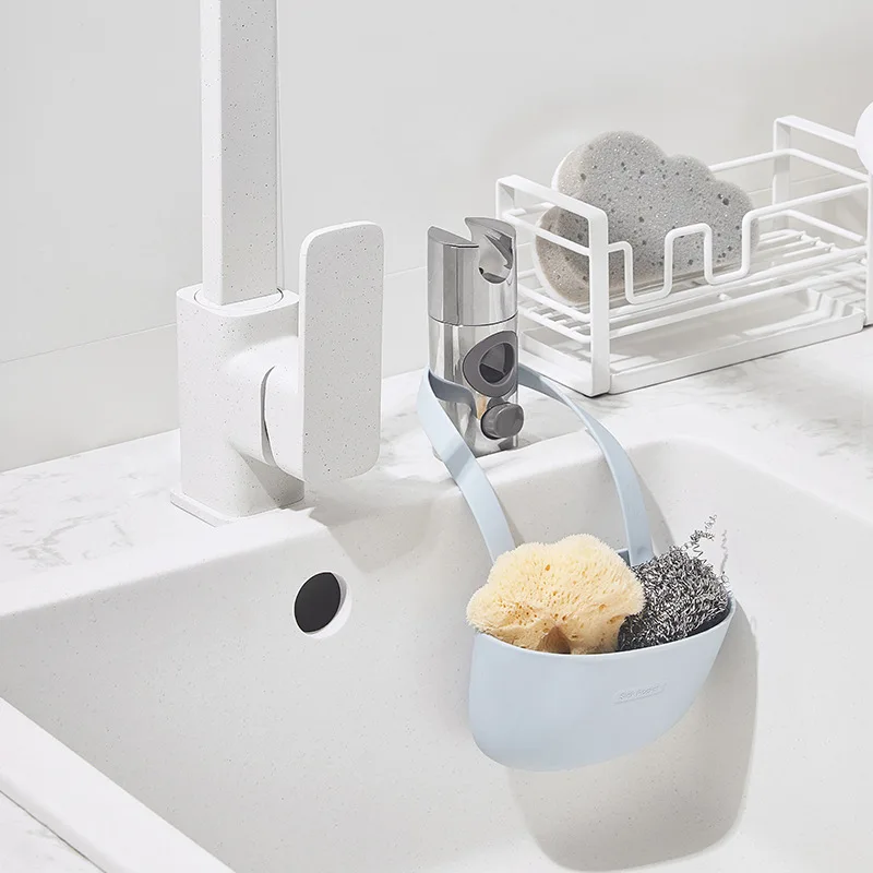

1pcs Kitchen Dishcloth Sponge Storage Bag Sink Stand Soap Portable Household Hanging Drain Bag Basket Bathtub Storage Tool