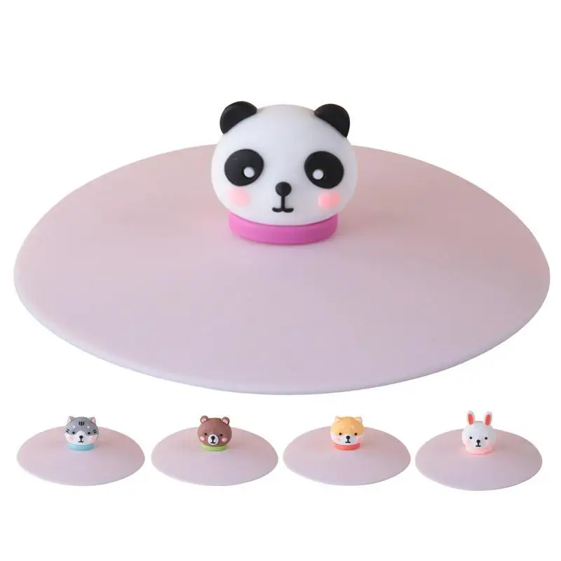 

Silicone Mug Cover Flexible Cartoon Animals Silicone Cup Lids Coffee Tea Water Cup Lids Dustproof Cute Cartoon Gift