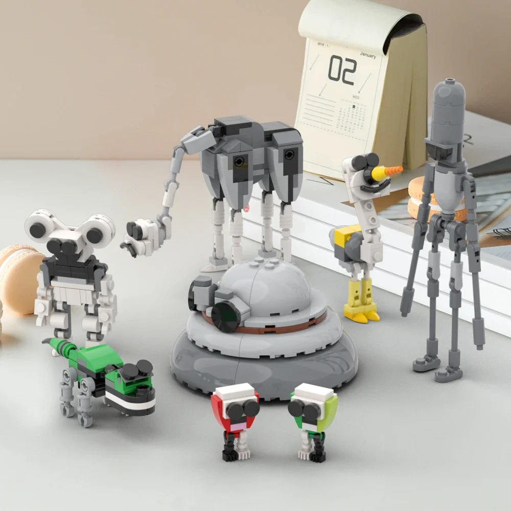 Конструктор MOC Zoonomaly монстр обезьяна рыба медведь зоовратарь модель игрушки для