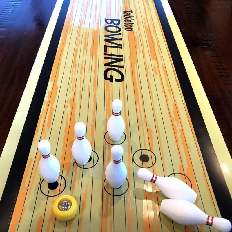 

Kids Toys Wooden Mini Desktop Bowling Curling Ball Game Toys Funny Indoor Parent-Child Interactive Table Party Educational Chess