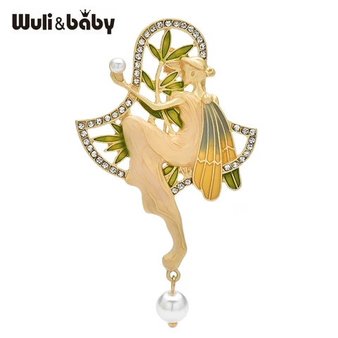 Wuli&baby винтажная брошь с драконом и эльфом