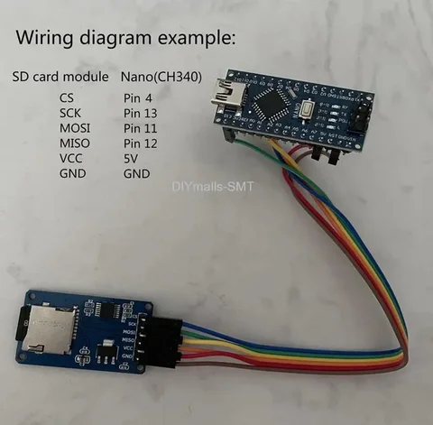 5 шт. модуль SD-карты Mini TF Card Reader Writer Sensor + 40P кабель Dupont между мужчинами и женщинами для Arduino Mega2560 Nano ESP32
