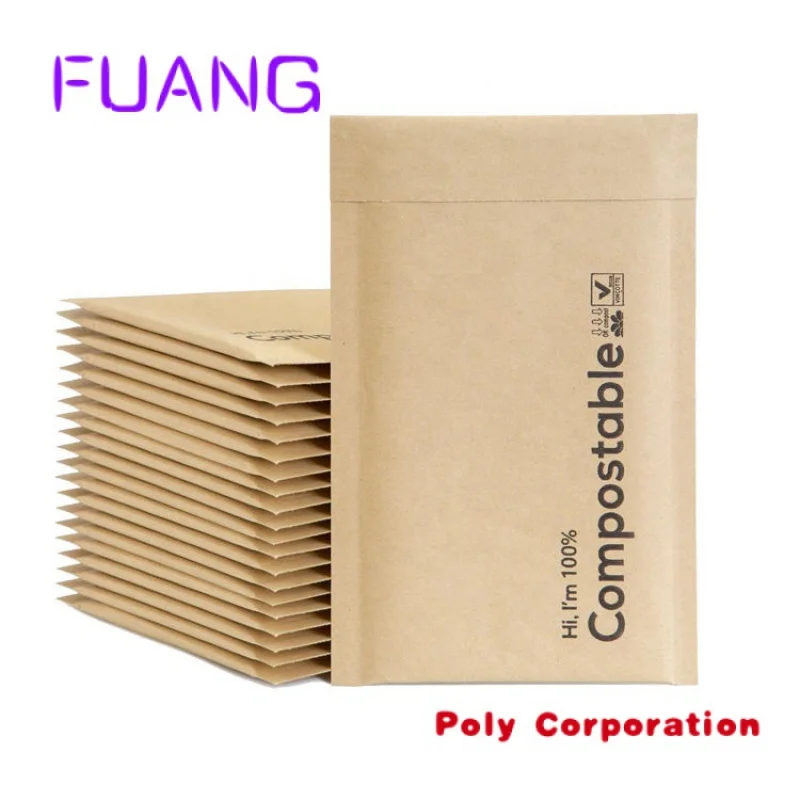 ZGCX Kraft Paper Bag Recycled Mailers Shopping Cushion Courier Bubble Wrapp Envelop Bags Biodegradable Honeycomb Padded Mailer