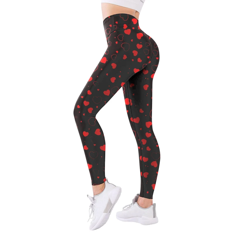 High Waist Printed Yoga Pants for Women,Fitness Tummy Control Capris Stretch Soft Running Sports Workout Athletic Yoga Leggings