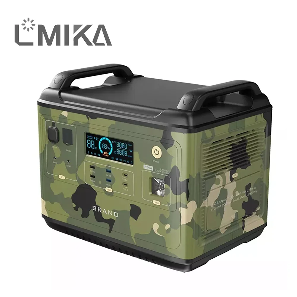 eu backup lifepo4 battery charging rugged 2000w 3000 watt 3600w emergency portable power station with solar panel