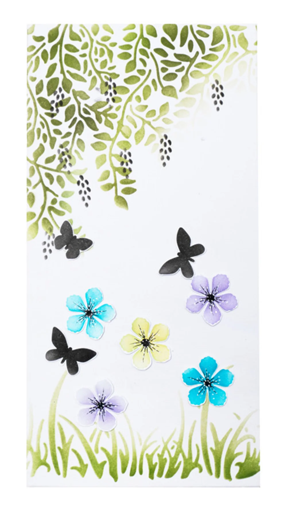 Весна 2022 закат пейзаж буквы Примечание страница океан цветочный трафарет для