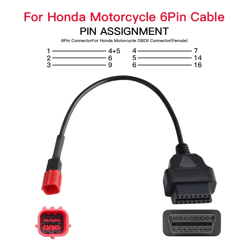 

Разъем OBD2 для мотоцикла, мотоцикла, YAMAHA 3pin 4pin для HONDA 4Pin для KTM 6pin Moto для Ducati OBD OBD2 Удлинительный кабель