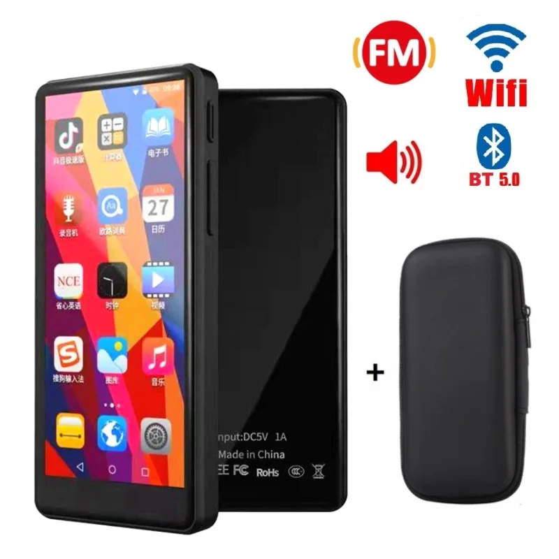 Mp4 Player 64gb Wifi Android Touch Screen Bluetooth Radio Fm Portable Music Video Download Mp3 Mp4 Player Speaker Voice Recorder