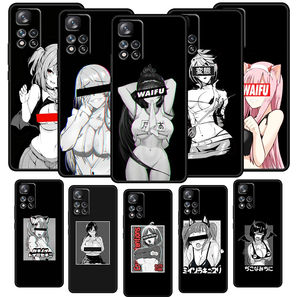 

Hentai ​Sexy Ahegao girl for Xiaomi Redmi Note 11 10 10S 9T 9 9Pro Max 8T 8Pro 7 6 Pro 4X Silicone Soft Black Phone Case Cover