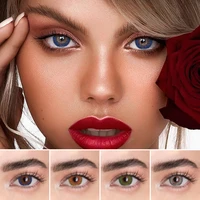 Bio-essence Pair Colored Contact Lenses for Eyes Contact Eye Lens with Color Cosmetics Makeup Natural Eye Color Lens for 1Year