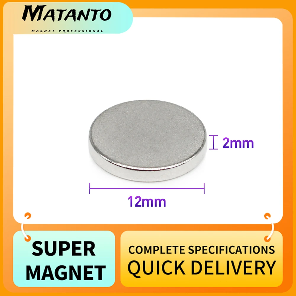 

10/20/50/100/150/200PCS 12x2mm N35 Disc Rare Earth Neodymium Magnet 12*2 mm Round Permanent Magnet 12x2 Strong Powerful Magnets