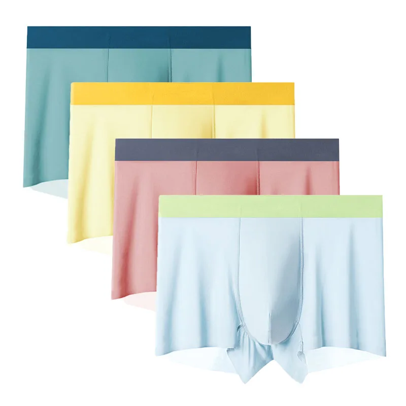 4pcs Boxers Man Underwear Boxer for Men Underpants Breathable Comfortable Men's Panties BoxerShorts Thin cool Summer 2023