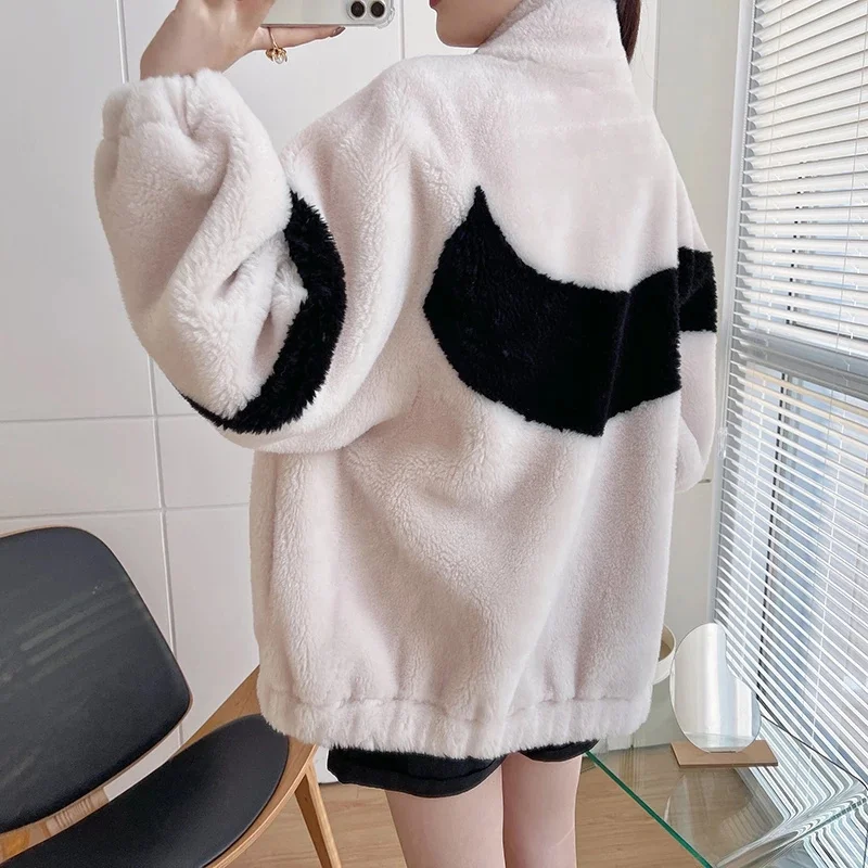 Женское зимнее пальто из искусственного меха Женская утолщенная теплая куртка в