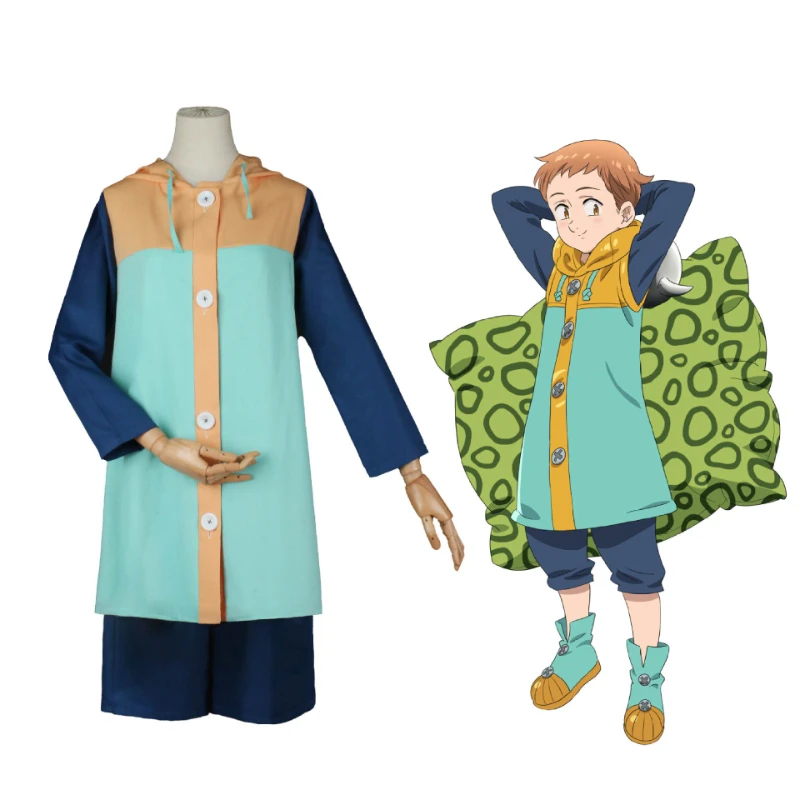 

Sin of Sloth Harlequin KingNanatsu No Taizai Cosplay Costume Full Set and Wigs for Men and Women