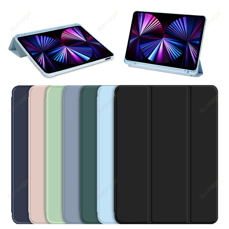 

For iPad Air 4 Air 5th generation 10.9 Wake up Case Ipad 10.2 9th Pro 10.5 9.7 Mini 6 5 4 with Pencil Holder Silicon Funda Cover