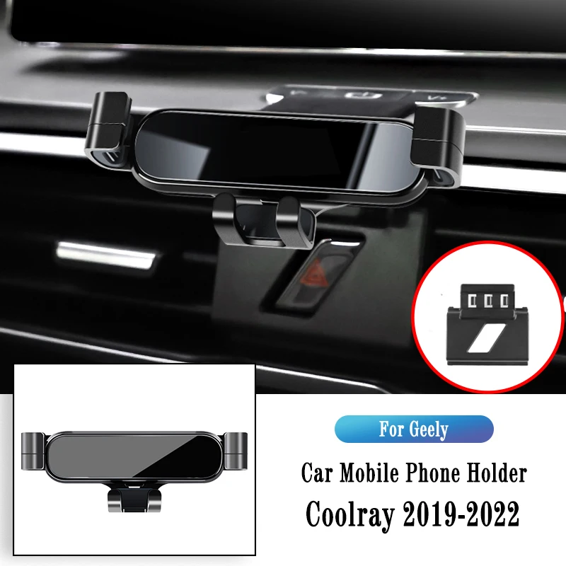 

Metal Car Holder For Geely Coolray 2019-2022 Gravity Navigation Bracket GPS Stand Air Outlet Clip Rotatable Support Accessories