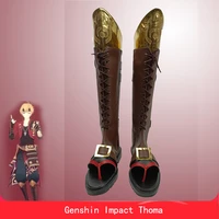 hot genshin impact thoma cosplay innovative clogs boots shoes womenmen boots for character shoes foot length 220 270 customized