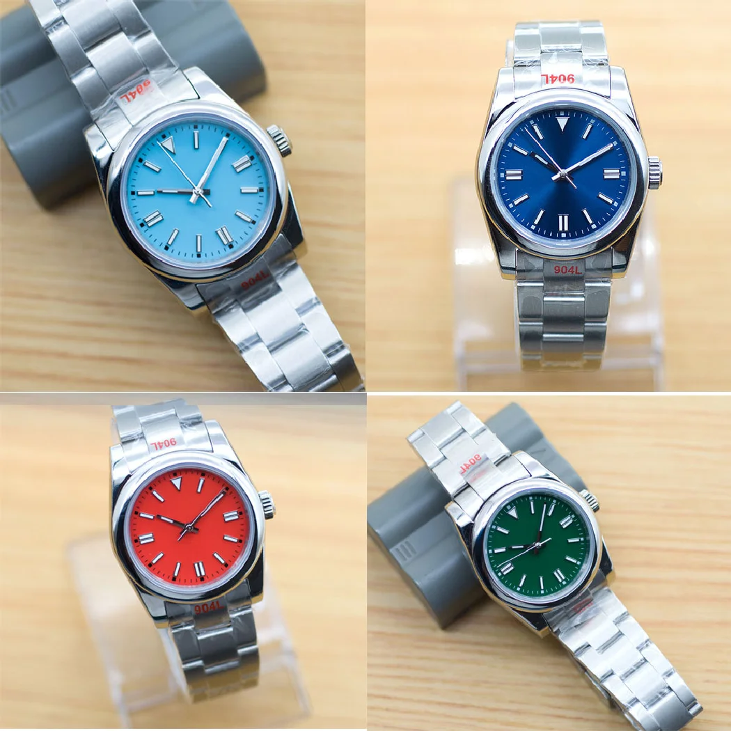 

Мужские часы с стерильным циферблатом NH35, автоматические механические часы с сапфировым стеклом, светящиеся водонепроницаемые наручные часы, 40,5 мм