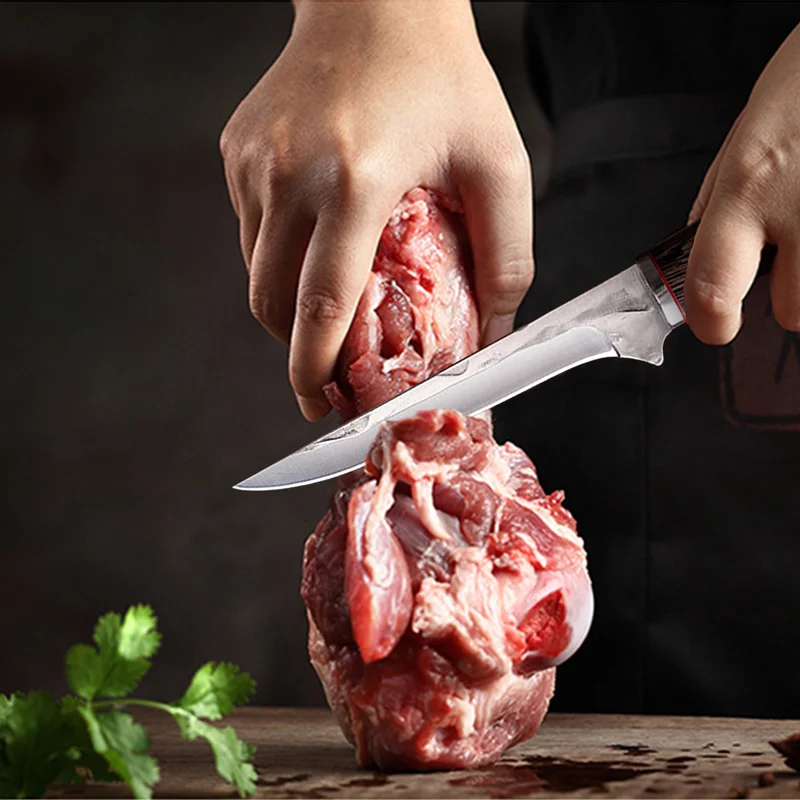 Кованый нож из нержавеющей стали кухонный мясной для резки фруктов арбуза рыбы