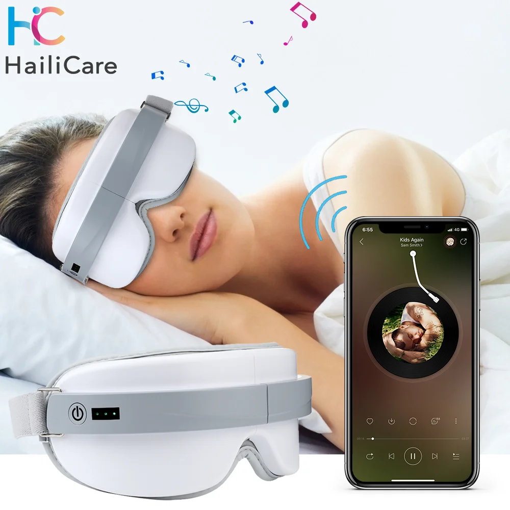 

Electric Heating Bluetooth Eye Massager Glasses Hot Compress Wireless Eye Massage Instrument Fatigue Reliever Eye Massage Tools