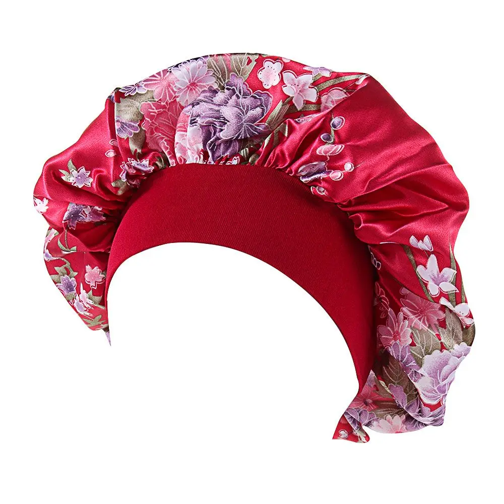 Женская Мягкая атласная кудрявая Весенняя шляпа для волос эластичная широкая