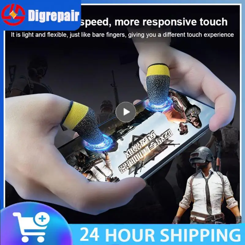 

And Sweat Absorbing. Game Fingertip Gloves Easily Adjustable Made Of Conductive Fibers And Polyester Materials Anti Slip