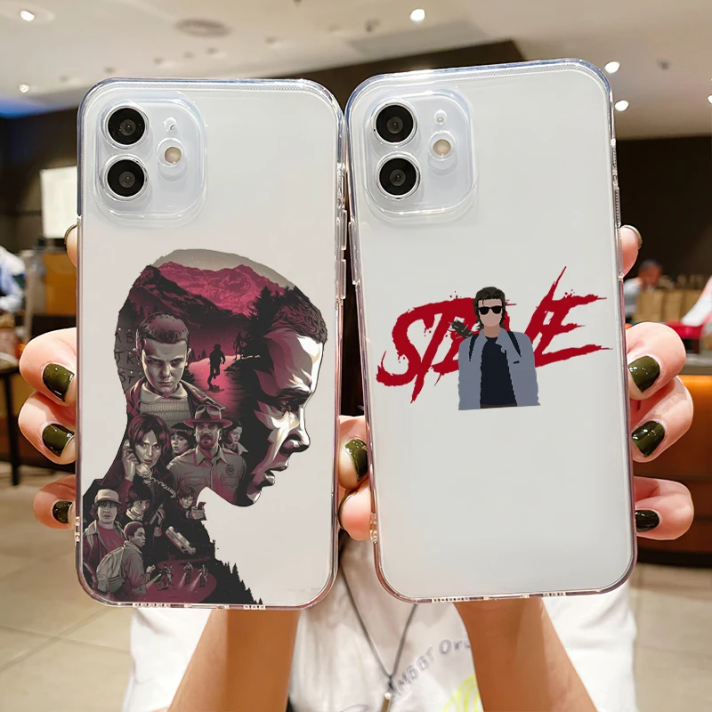 

Stranger Things TV 4 Season Phone Cases For iPhone SE 2020 6 6S 7 8 11 12 13 Mini Plus X XS XR Pro Max Cases Transparent Shell
