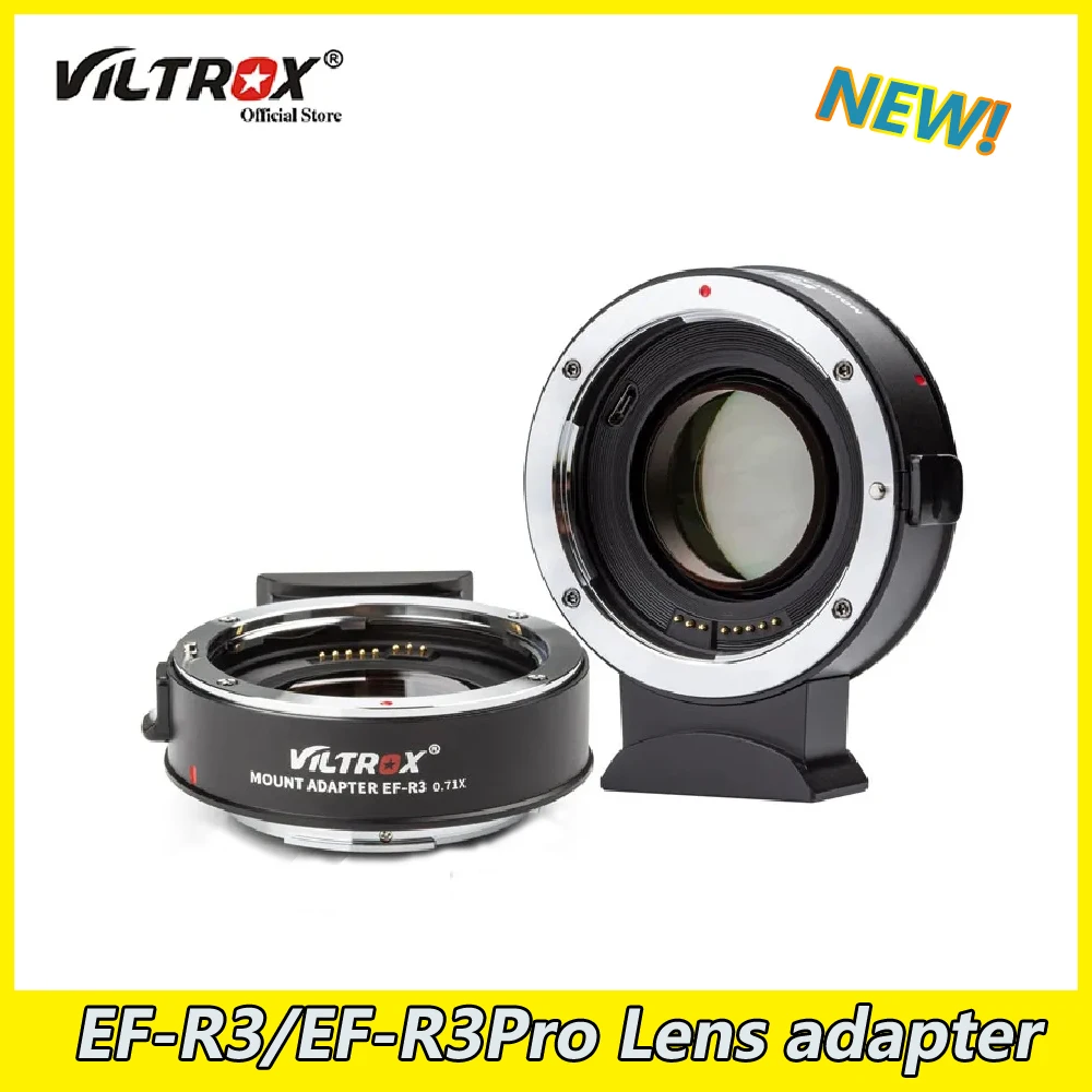 

VILTROX EF-R3 Canon EF Lens to RF Camera Auto Focus Full Frame 0.71x Speed Booster Adapter for RP R3 R5 R6 EOS C70 RED KOMODO 6K