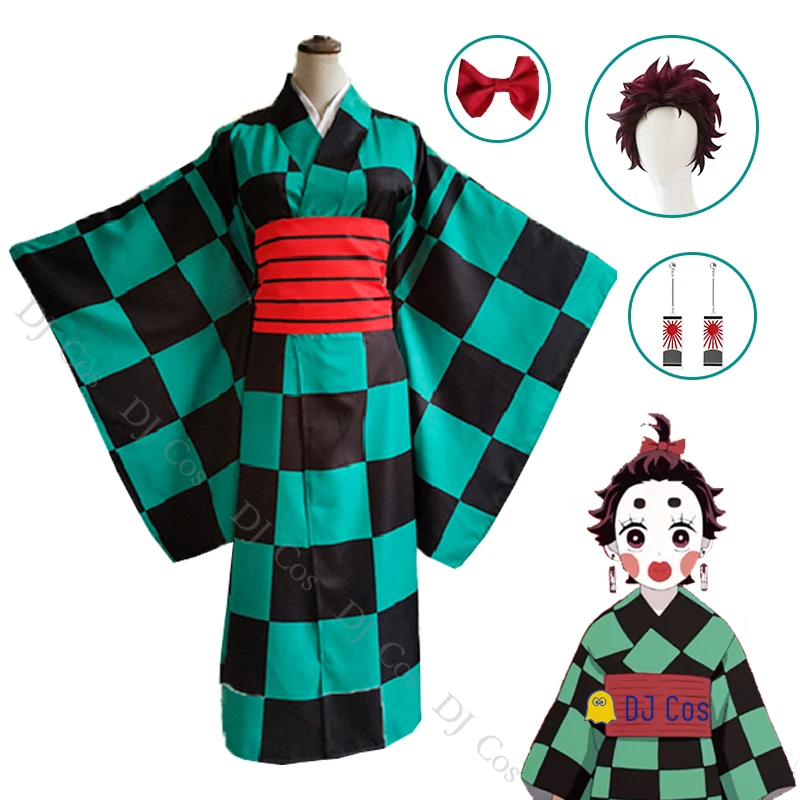 Костюм для косплея камадо танджиро из м/ф рассекающий демонов сезон 2 - купить по