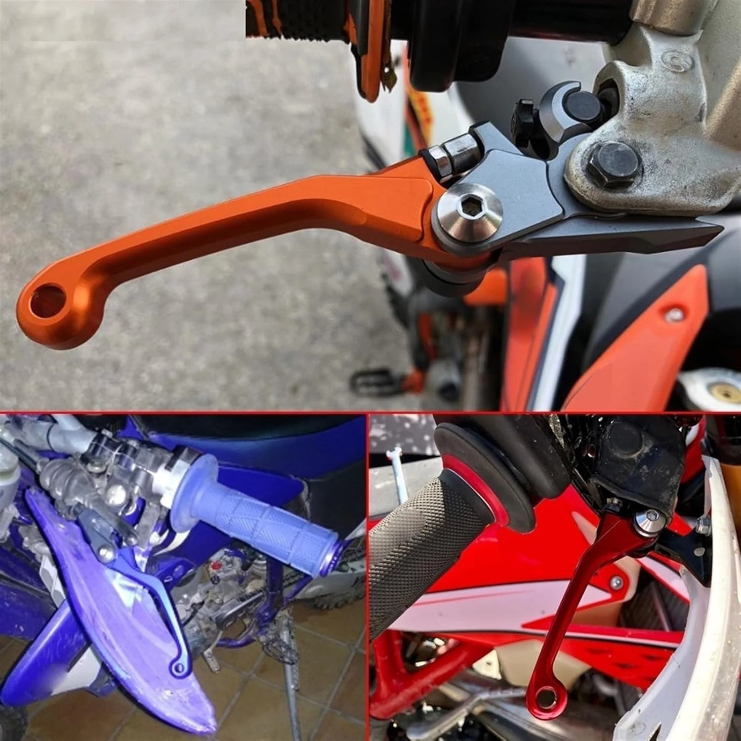 Фото Для Honda XR250 96-04 XR400 96-04 CR500 92-01 CR125R 250R 92-03 Спортивные ручки с перекрестным шарниром Складной складной тормозной рычаг сцепления №3