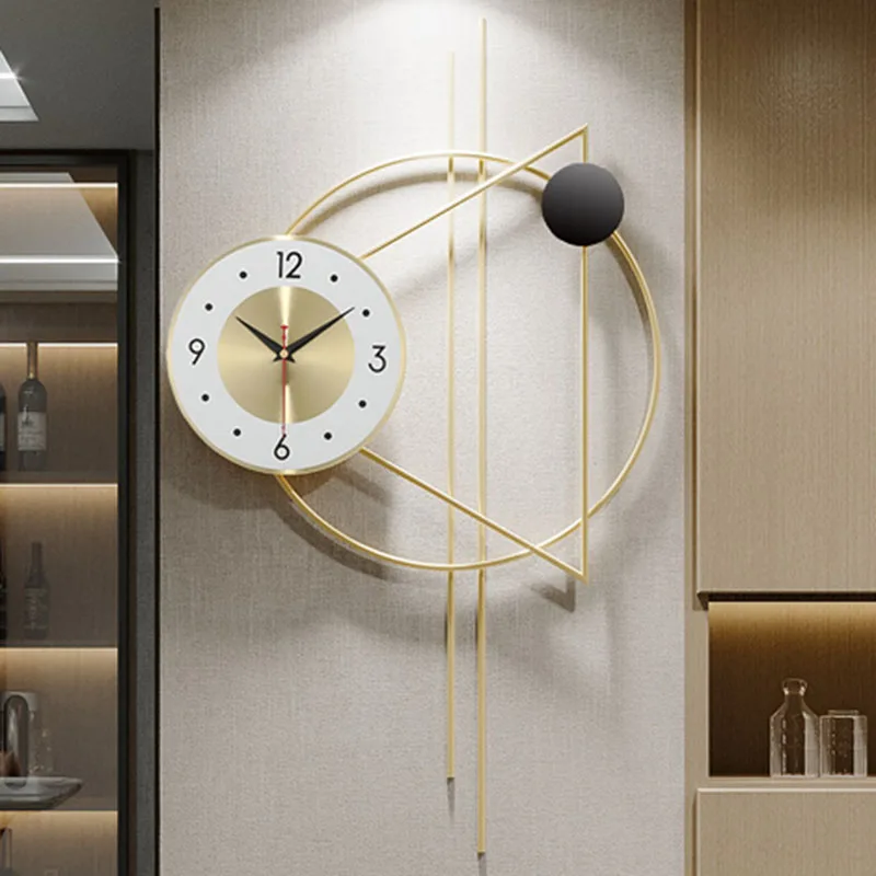 

Aesthetic Modern Living Room Wall Clocks Home Decor Metal Nordic Digital Wall Clock Large Minimalist Reloj Pared Home Design