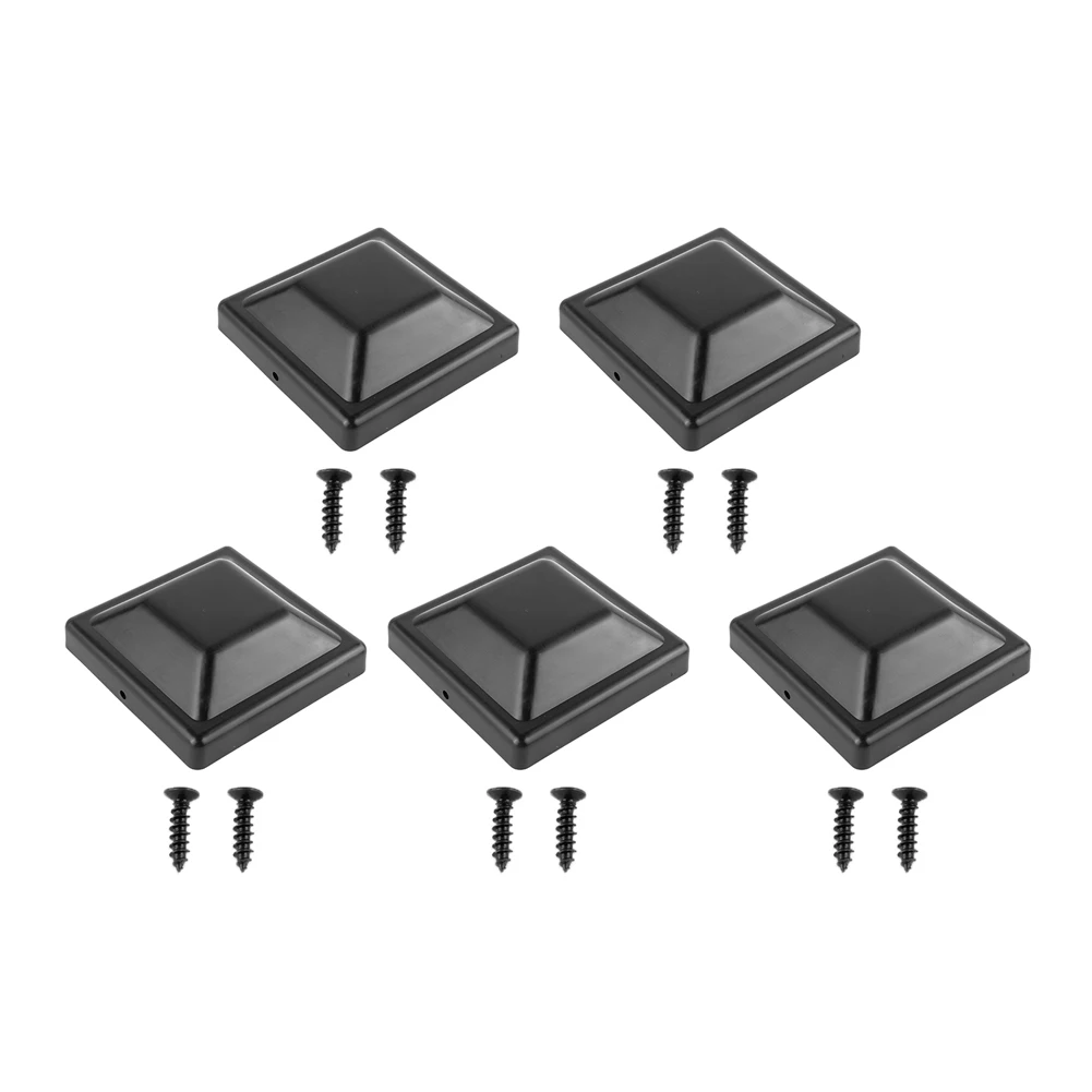 

1/4PCS Fence Post Caps Post Caps 10cm Black Caps Decoration Fence Post Caps Fence Posts PP Column Cap Protection
