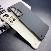 ultra thin borderless phone case matte hard pc frameless shell all inclusive lens protective cover fit for redmi note 11 pro 5g