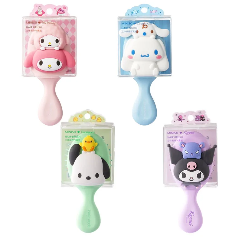 

Anime Sanrios Doll Shape Series Comb Cute Kuromi Cinnamoroll My Melody Pochacco Kawaii Portable Massage Airbags Comb Girl Gift