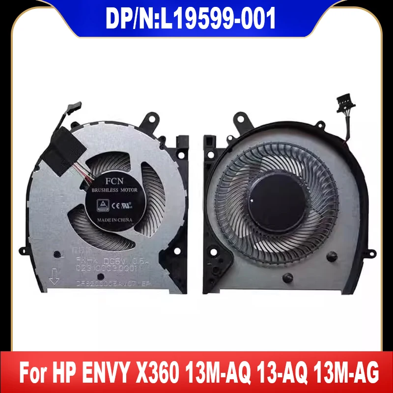 L19599-001 Новый оригинальный вентилятор для HP ENVY X360 13M-AQ 13-AQ 13M-AG DC5V TPN-W133 Вентилятор