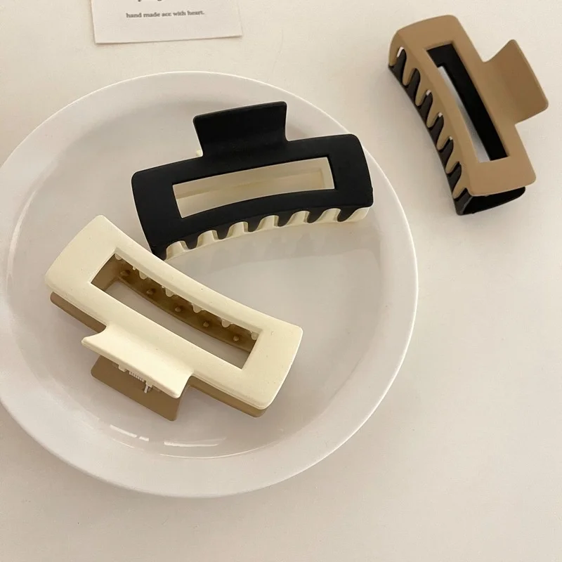 

Japanese And Korean Style High-end Color Matching Simple Retro Shark Clip Temperament Plate Hair Clip Hair Accessories