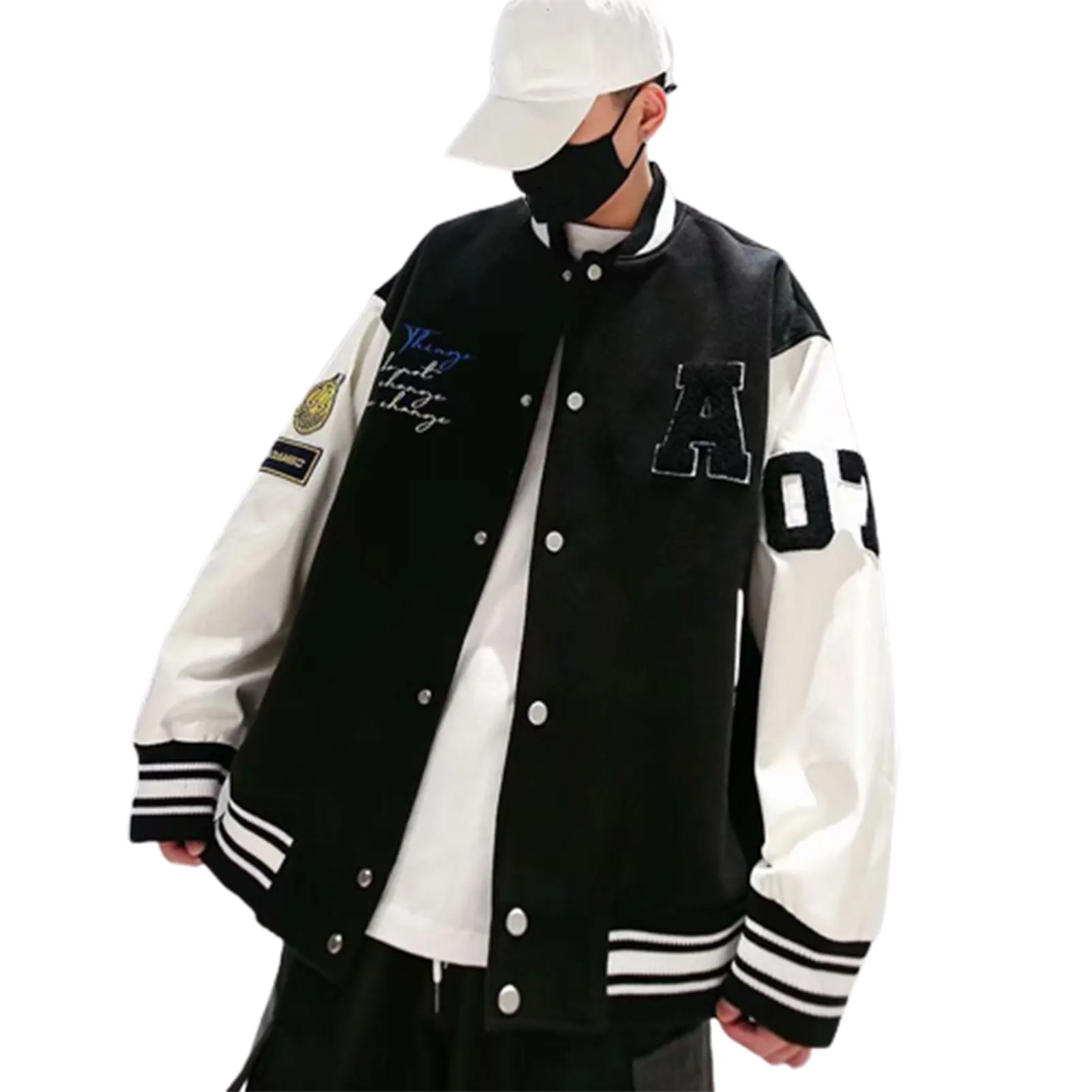 

Man's Varsity Baseball Jacket Letterman Graphic Baseball Jacket Coat Personalized Jackets