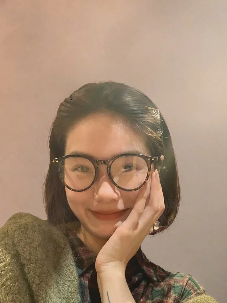 Южная Корея высокая роскошь [женская мода Sle] Ретро большая оправа с леопардовым