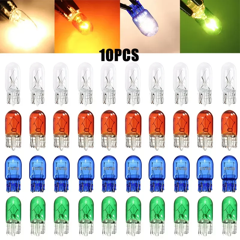

Car T10 Halogen W5w 194 168 Wedges 12V 5W Xexon Signal Lamp White Instrument Light Reading Light Clearance Lamp Car Lights
