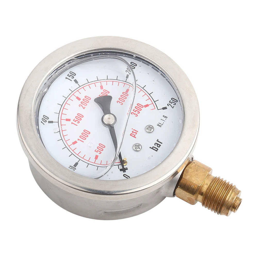 

0-250Bar 0- 3750PSI G1/4 63mm Dial Hydraulic Water Pressure Gauge Meter hydraulic